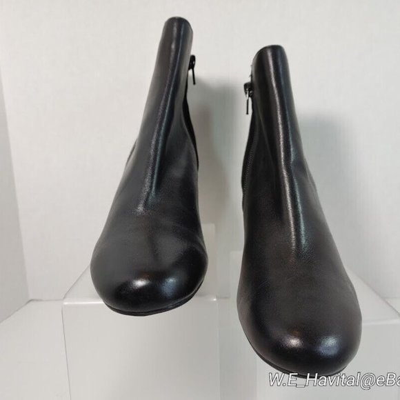 Isaac Mizrahi Live! Leather & Suede Side Zip Wedge Ankle Boots Woman's Size US 8 - Picture 7 of 10